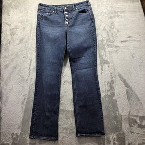 Silver Jeans Co Jeans Womens 18W Long Blue Suki Slim Boot Button Fly Stretch